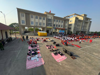 Gần 1.000 học sinh ở Đan Phượng hào hứng trải nghiệm phòng cháy chữa cháy và cứu nạn cứu hộ