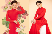 [ẢNH] Dàn Hoa hậu đọ sắc 'một chín một mười' với áo dài Tết Tân Sửu 2021