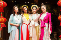 [ẢNH] Dàn Hoa hậu đọ sắc 'một chín một mười' với áo dài Tết Tân Sửu 2021