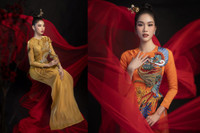 [ẢNH] Dàn Hoa hậu đọ sắc 'một chín một mười' với áo dài Tết Tân Sửu 2021