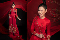 [ẢNH] Dàn Hoa hậu đọ sắc 'một chín một mười' với áo dài Tết Tân Sửu 2021