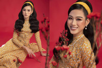 [ẢNH] Dàn Hoa hậu đọ sắc 'một chín một mười' với áo dài Tết Tân Sửu 2021