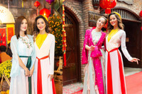 [ẢNH] Dàn Hoa hậu đọ sắc 'một chín một mười' với áo dài Tết Tân Sửu 2021