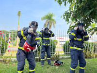 Hơn 800 người tham gia diễn tập PCCC và CNCH tại Công ty TNHH TOTO Việt Nam