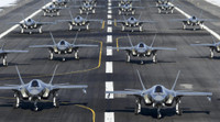 Phi đội 28 tiêm kích F-35A Hàn Quốc thực hiện màn 'voi đi bộ'