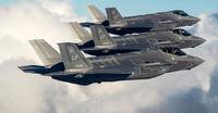 Phi đội 28 tiêm kích F-35A Hàn Quốc thực hiện màn 'voi đi bộ'