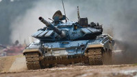 [ẢNH] Nga bất ngờ điều 30 'siêu tăng' T-72B3M áp sát biên giới Afghanistan