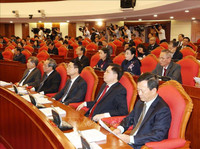 Hình ảnh Tổng Bí thư Nguyễn Phú Trọng khai mạc hội nghị Trung ương lần thứ chín