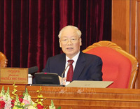 Hình ảnh Tổng Bí thư Nguyễn Phú Trọng khai mạc hội nghị Trung ương lần thứ chín