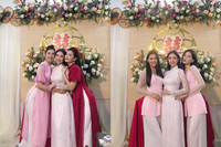 [ẢNH] Đám cưới miền Tây đặc biệt của Á hậu Thúy An: Nhà trai đi thuyền, cô dâu vàng đeo ‘trĩu cổ’, dàn phù dâu toàn Hoa hậu