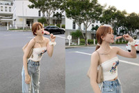 [ẢNH] Thiều Bảo Trâm 'tình cũ của Sơn Tùng M-TP' khoe tuyệt chiêu giữ dáng nóng bỏng, gợi cảm 