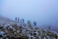 [ẢNH] Ngắm khung cảnh lần đầu tiên băng tuyết phủ trắng đỉnh Mẫu Sơn trong năm 2021