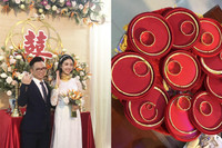 [ẢNH] Đám cưới miền Tây đặc biệt của Á hậu Thúy An: Nhà trai đi thuyền, cô dâu vàng đeo ‘trĩu cổ’, dàn phù dâu toàn Hoa hậu