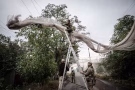 Cận cảnh ‘hành lang lưới’ chống UAV tại các chiến tuyến của Ukraine