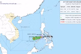 Áp thấp nhiệt đới ngoài khơi Philippines đang thẳng tiến vào Biển Đông