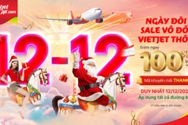 Khuyến mại ngày đôi, 12/12, Vietjet mở bán hàng triệu vé giảm giá 100% 