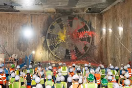 Hoàn thành khoan ngầm tuyến metro Nhổn- Ga Hà Nội