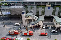 Giải cứu hành khách trong vụ cháy giả định trên tàu metro Nhổn - ga Hà Nội