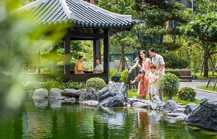 Không gian yên bình, trong trẻo “níu chân” nhiều cư dân tại vườn Nhật The Zenpark