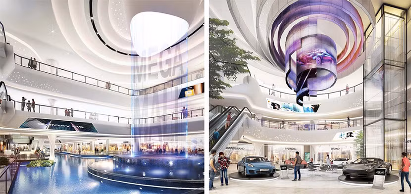 Vincom Mega Mall Smart City được thiết kế với không gian trải nghiệm đặc sắc (hình ảnh minh hoạ)