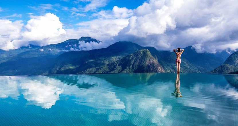 Khung cảnh đẹp nao lòng tại hồ bơi Topas Ecolodge Sapa (Ảnh: Fanpage Topas Ecolodge) Khung cảnh đẹp nao lòng tại hồ bơi Topas Ecolodge Sapa (Ảnh: Fanpage Topas Ecolodge)