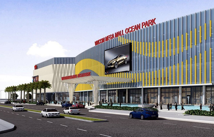 Mặt tiền của Vincom Mega Mall Ocean Park ấn tượng với thiết kế “gợn sóng”