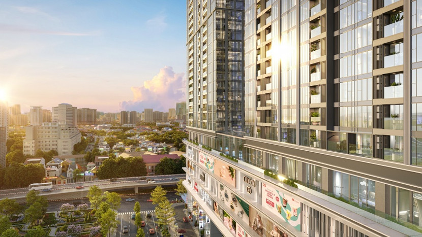 Tầm nhìn thoáng đãng từ căn hộ góc Sun Feliza Suites. Ảnh: Sun Property.