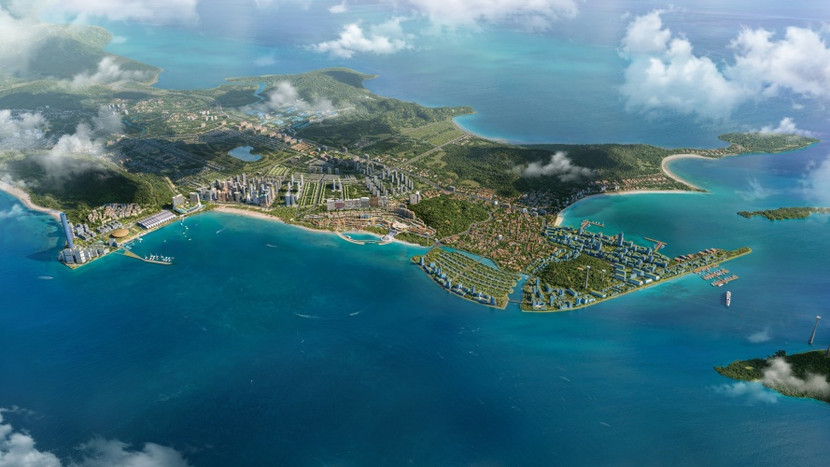 Phối cảnh tổng thể dự án Sun Group tại Nam đảo Phú Quốc. Ảnh: Sun Property.