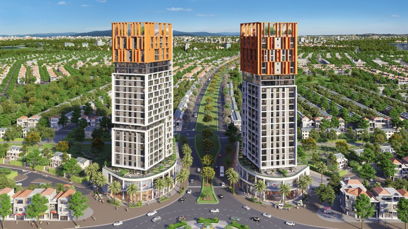 Dự án Cora Tower đón đầu xu hướng dịch chuyển về phía Nam. (Ảnh phối cảnh: Sun Property)