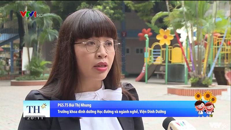 PGS.TS Bùi Thị Nhung, Trưởng khoa dinh dưỡng học đường và ngành nghề