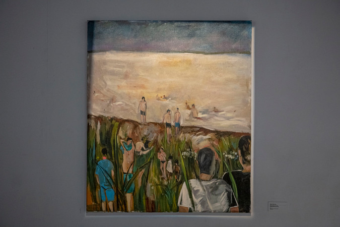 Tác phẩm Những người bơi trên sông của Nghệ sĩ Nguyễn Quốc Đạt