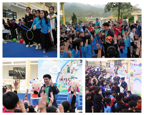 Tại sự kiện, các em nhỏ được giao lưu cùng NSƯT Xuân Bắc và tham gia nhiều các trò chơi do nhãn hàng sữa Vinamilk ADM đem đến Tại sự kiện, các em nhỏ được giao lưu cùng NSƯT Xuân Bắc và tham gia nhiều các trò chơi do nhãn hàng sữa Vinamilk ADM đem đến