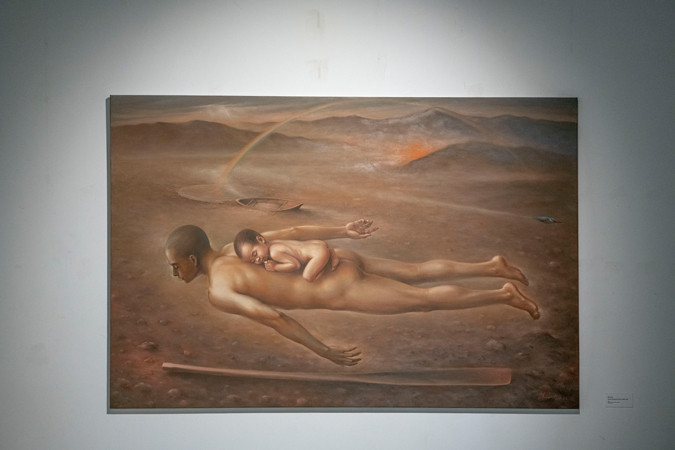 Tác phẩm Bình yên trên lưng cha của Nghệ sĩ Phạm Anh