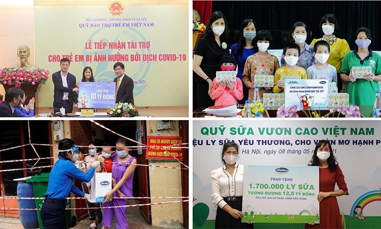 Các hoạt động hướng đến cộng đồng, đặc biệt là trẻ em được Vinamilk đẩy mạnh trong giai đoạn dịch Covid-19 bùng phát.
