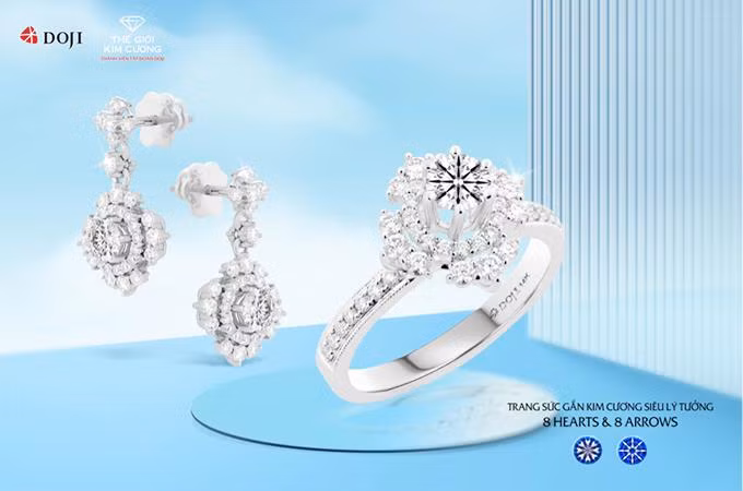 Một thiết kế trang sức kim cương hút khách tại DOJI và Thế Giới Kim Cương.