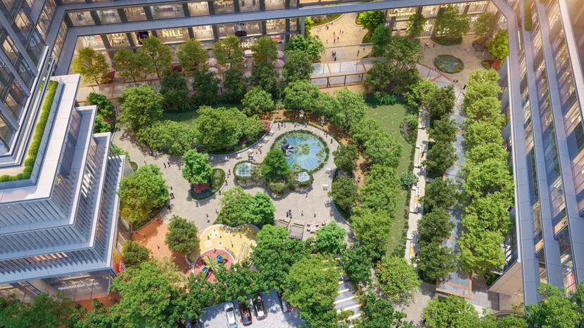 Sun Feliza Suites dành 11.548m² đất “vàng” kiến tạo không gian xanh cho cư dân. (Ảnh: Sun Property)