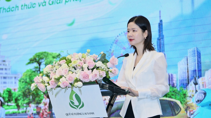 TS. Lê Thái Hà, Giám đốc điều hành Quỹ Vì tương lai xanh – Tập đoàn Vingroup phát biểu