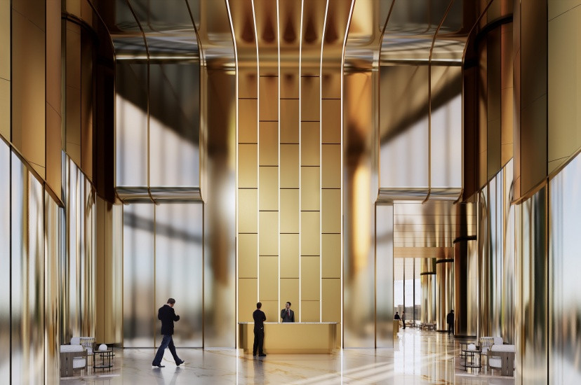 Sảnh đón Sun Feliza Suites cao 14 mét, thiết kế xa hoa như khách sạn 6 sao (Ảnh: Sun Property)