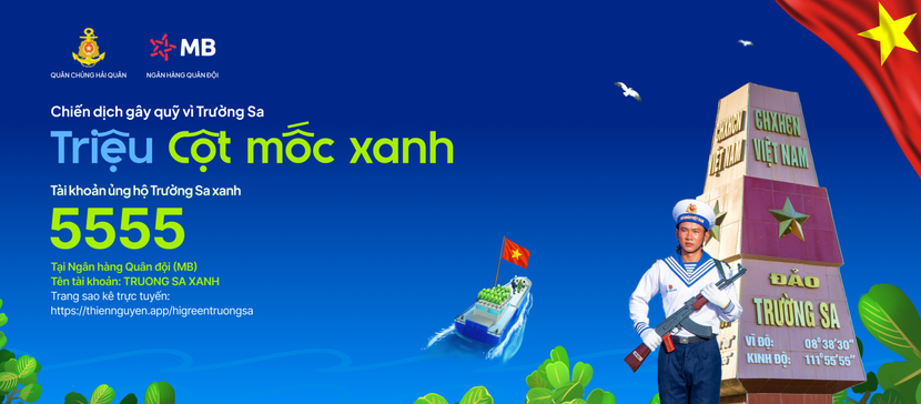 Dù hiếm khi có cơ hội được đặt chân tới Trường Sa nhưng mỗi người Việt Nam đều có thể “hóa thân” thành chiến sĩ Hải quân góp cây vượt sóng ra đảo xa.