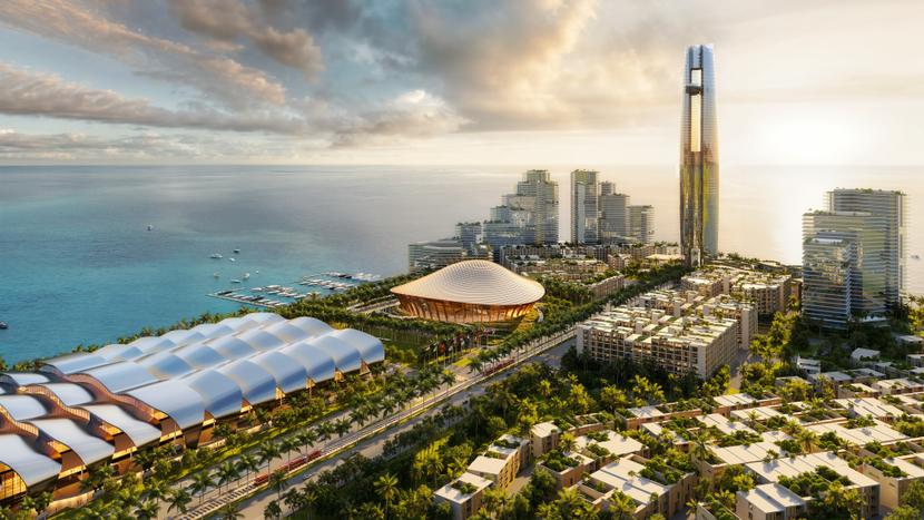 Phối cảnh Khu tổ hợp đa chức năng APEC 2027 trong tương lai Phối cảnh Khu tổ hợp đa chức năng APEC 2027 trong tương lai