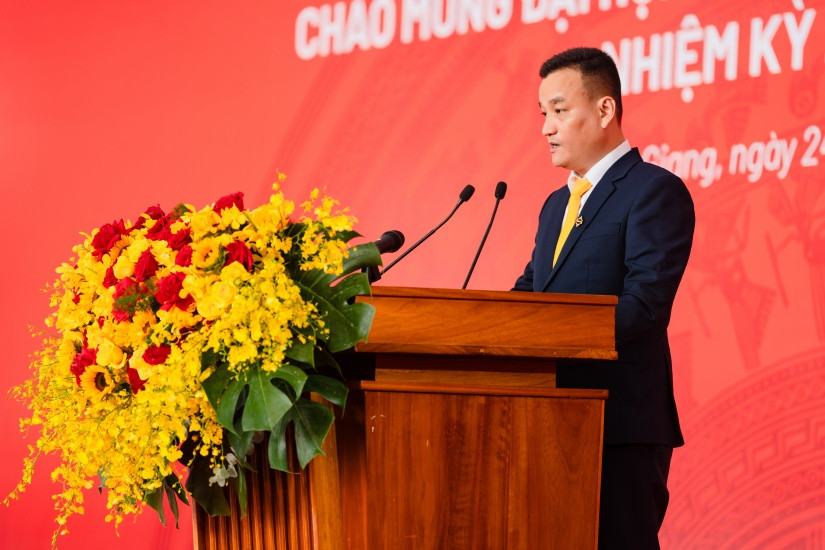 Ông Bùi Thành Trung - Chủ tịch Sun Group vùng miền Nam - phát biểu tại lễ khởi công Ông Bùi Thành Trung - Chủ tịch Sun Group vùng miền Nam - phát biểu tại lễ khởi công