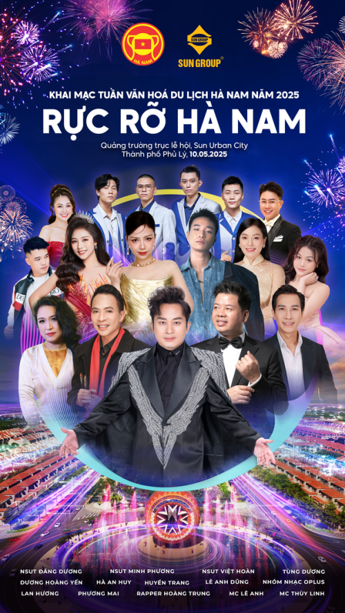 Dàn nghệ sĩ tên tuổi góp mặt trong đại nhạc hội Rực rỡ Hà Nam Dàn nghệ sĩ tên tuổi góp mặt trong đại nhạc hội Rực rỡ Hà Nam