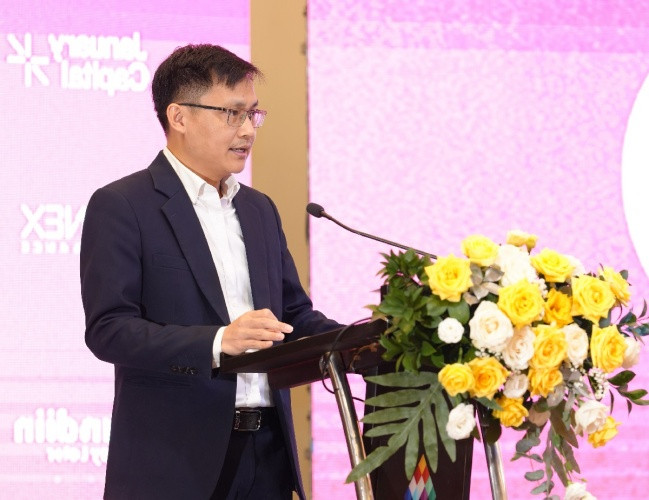 Ông Võ Xuân Hoài, Phó Giám đốc Trung tâm Đổi mới sáng tạo quốc gia (NIC) phát biểu tại sự kiện