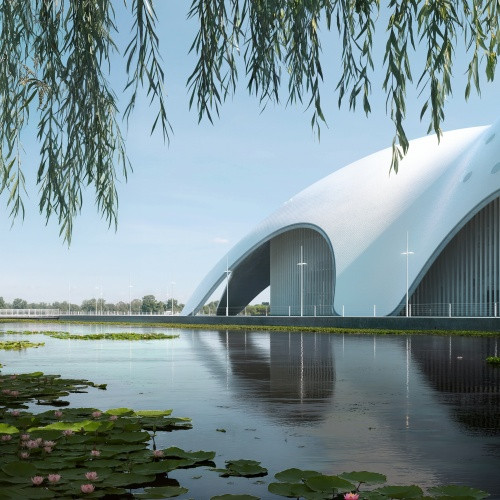 Mái vòm nhà hát được thiết kế bởi các nguyên lý toán học và vật lý vô cùng phức tạp