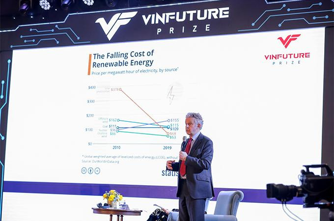 GS Sir Richard Henry Friend nói về năng lượng tái tạo tại Toạ đàm khoa học vì cuộc sống, nằm trong khuôn khổ chuỗi sự kiện VinFuture sáng 19/1 GS Sir Richard Henry Friend nói về năng lượng tái tạo tại Toạ đàm khoa học vì cuộc sống, nằm trong khuôn khổ chuỗi sự kiện VinFuture sáng 19/1