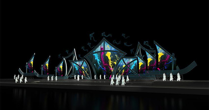 Phối cảnh dự kiến sân khấu Đêm khai mạc Lễ hội du lịch biển