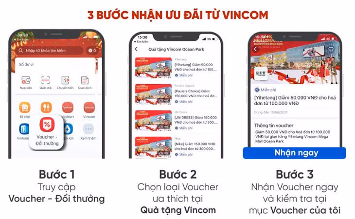 Nhận hàng loạt voucher ưu đãi thời trang - ẩm thực - giải trí chỉ với ba bước dễ dàng trên VinID