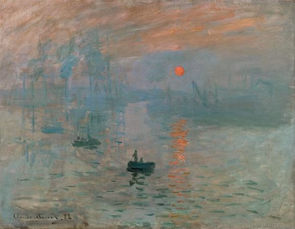 Tác phẩm "Ấn tượng, mặt trời mọc" (1872) của Claude Monet Tác phẩm "Ấn tượng, mặt trời mọc" (1872) của Claude Monet