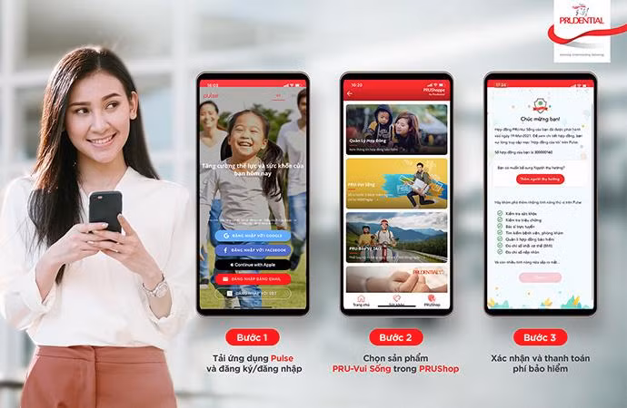 3 bước mua PRU-Vui Sống trên Pulse