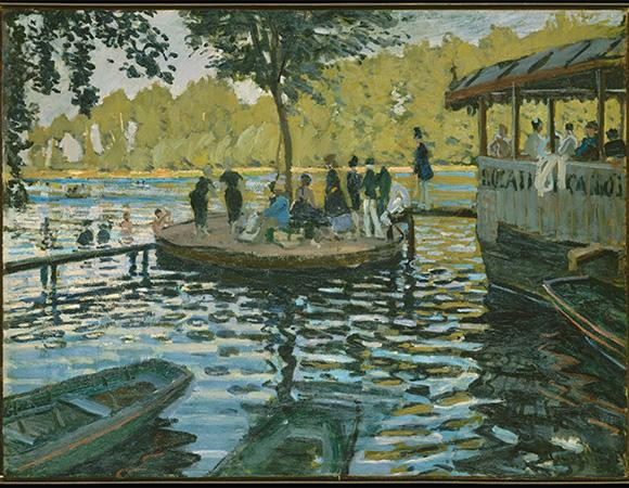 Tác phẩm "Bãi tắm La Grenouillere" (1869) của Claude Monet